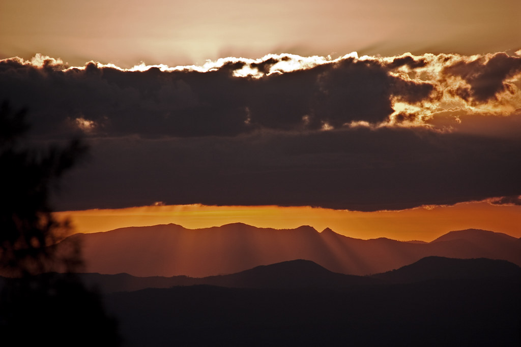 Mountain Sunset from Mt Tamborine Queensland View On Black… Flickr