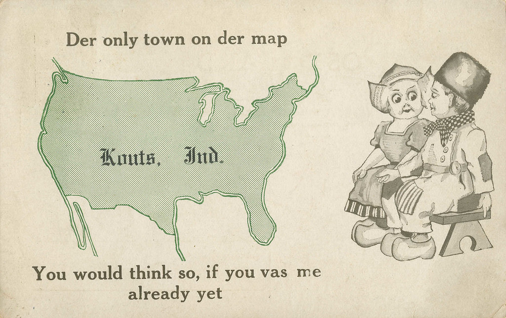 Generic Postcard from Kouts, Indiana Der only town on der … Flickr