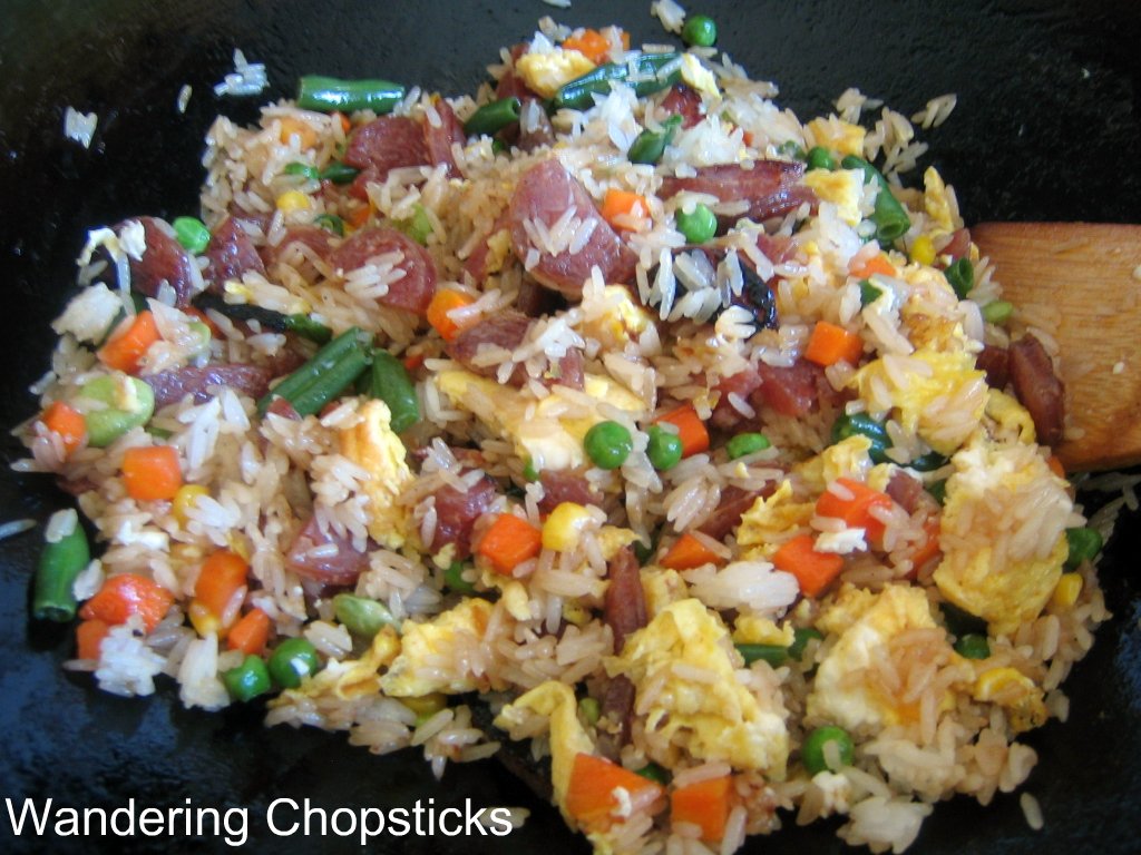 Fried Rice with Chinese Sausage, Frozen Mixed Vegetables, … Flickr