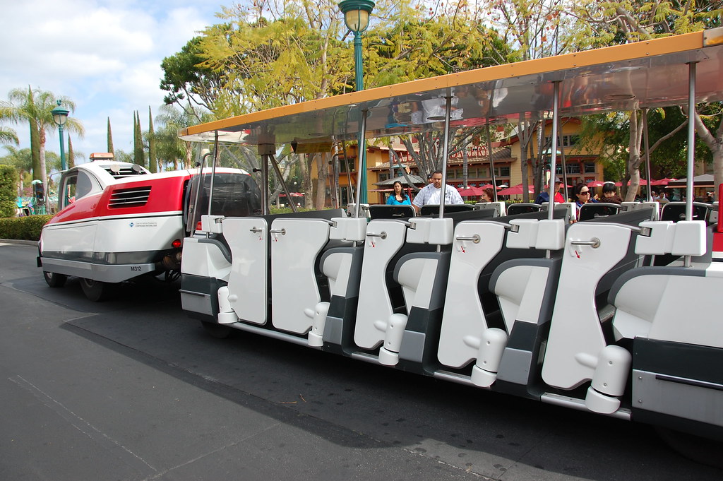 Look! Disneyland trams now have doors and the guest are… Flickr