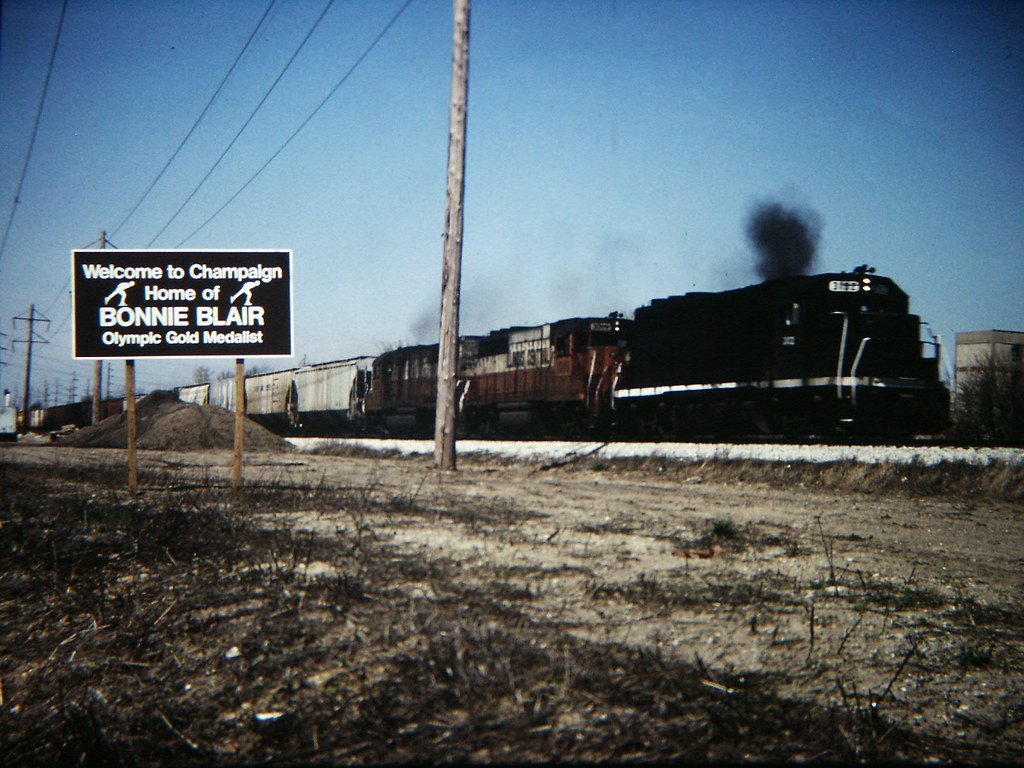 Champaign Bonnie Blair Sign & Illinois Central Train Flickr