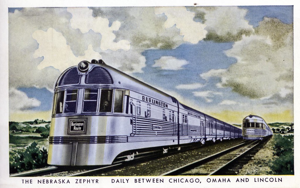 Nebraska Zephyr Daily between Chicago Omaha and Lincoln
