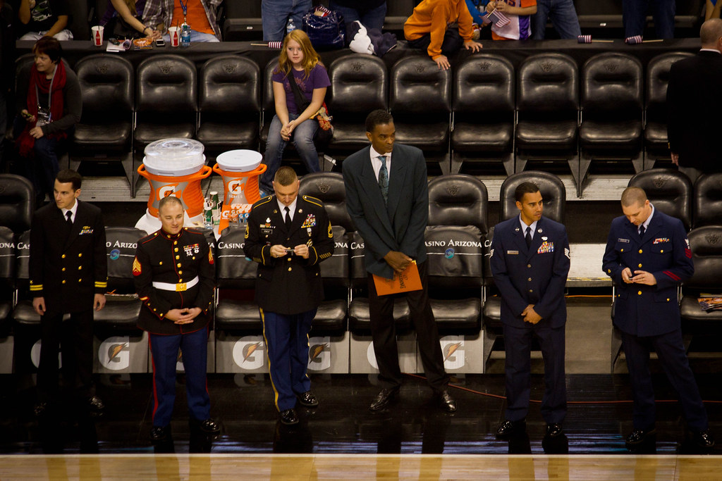 Marine's childhood dream of being courtside comes true