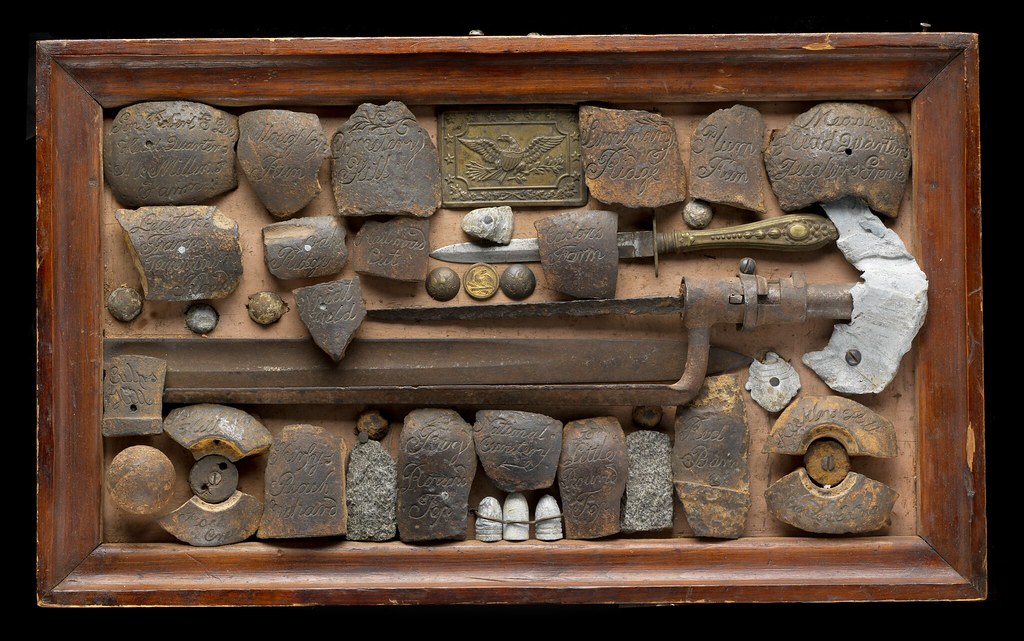 Civil War relics Case of relics presented to General Winfi… Flickr