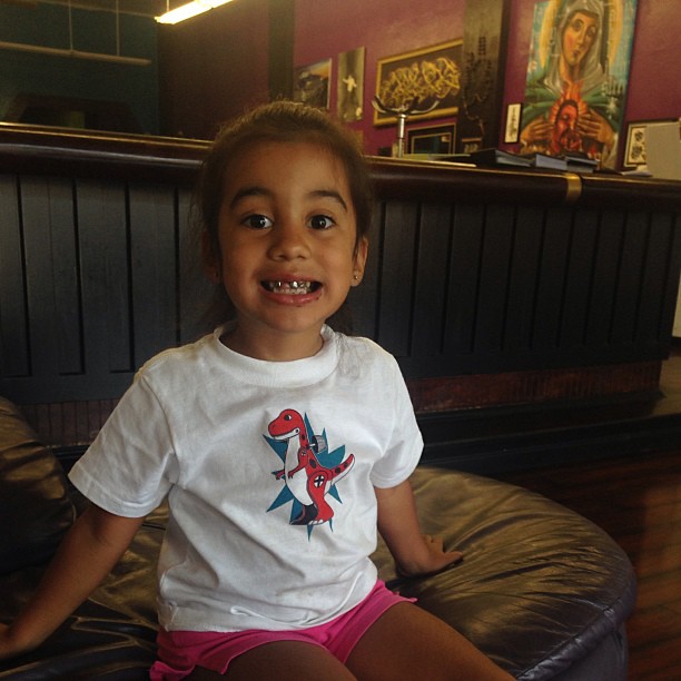 My baby rocking her new thedinosaurfactory tee we picked … Flickr