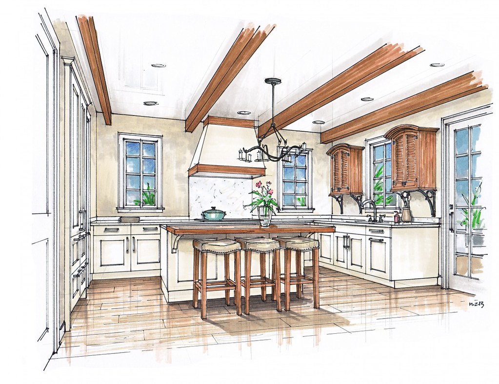 Kitchen Interior Design Sketches Kitchen Interior Design S… Flickr