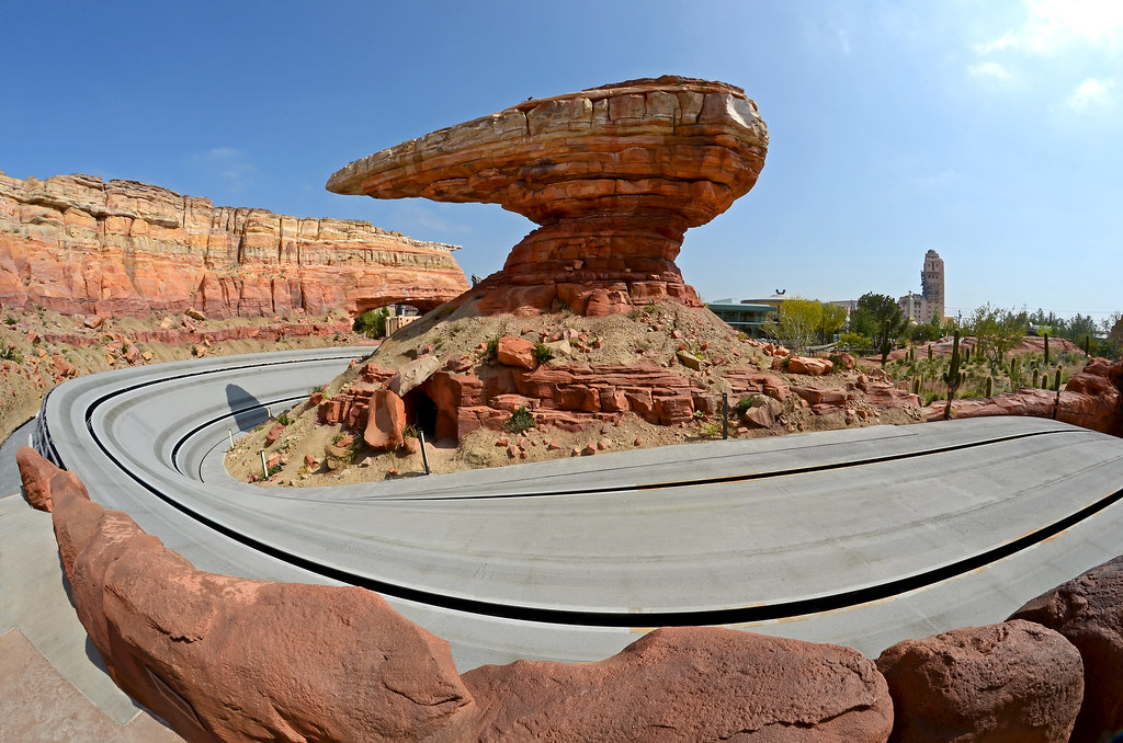 Fisheye View of Track, Radiator Springs Racers, CarsLand Flickr