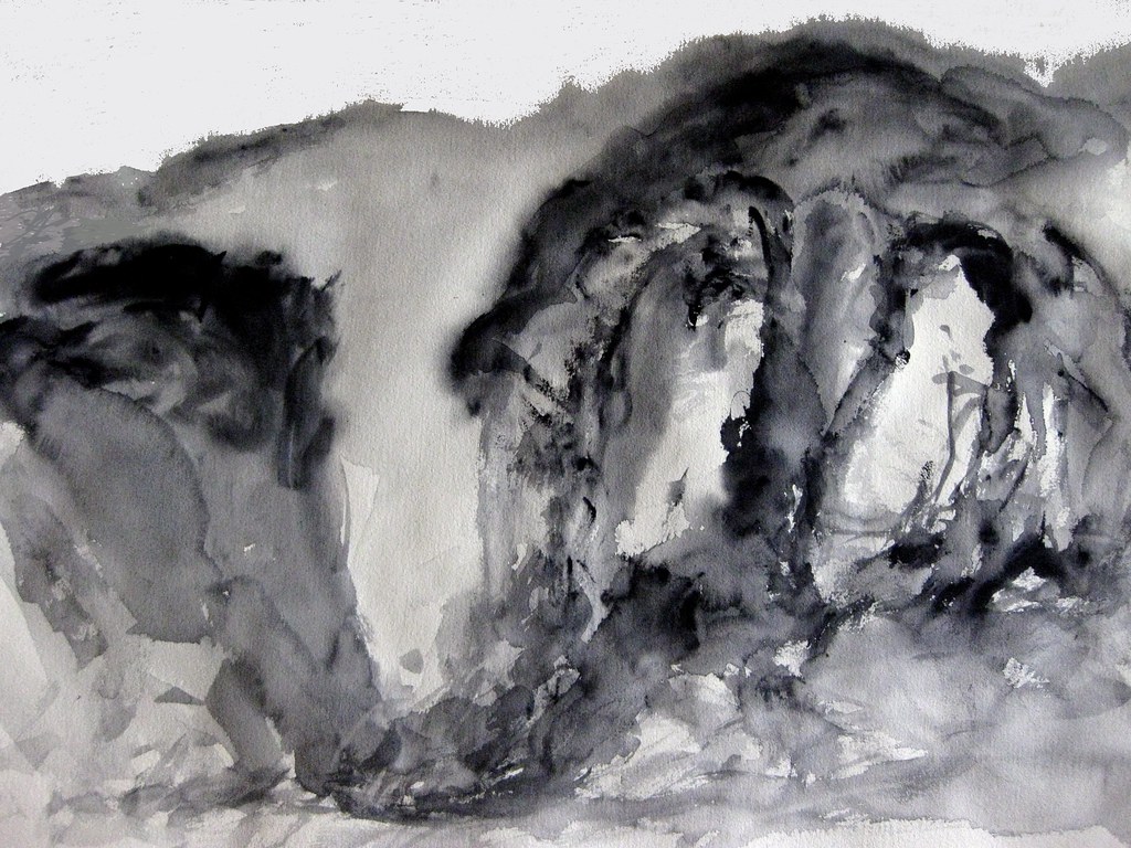 Sumie in July (7113) Sumie watercolor on 22 x 30 inche… Flickr