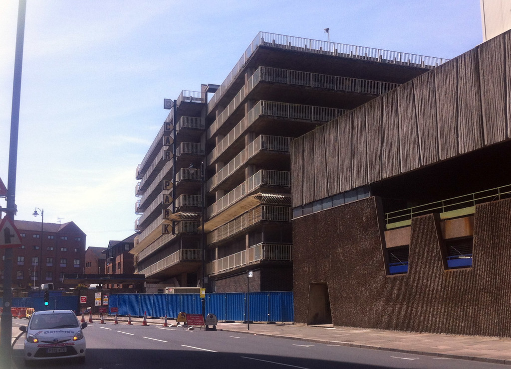 Demolition at former multi storey car park, Holliday St Flickr
