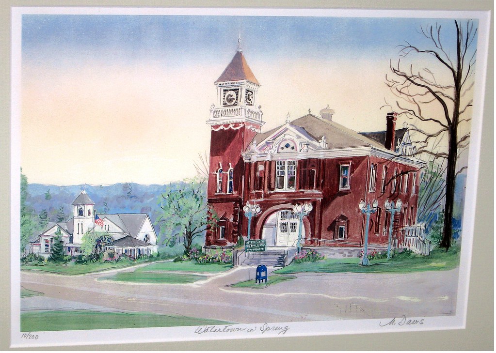 Watertown, CT. Town Hall, DeForest St. An artist’s view of… Flickr