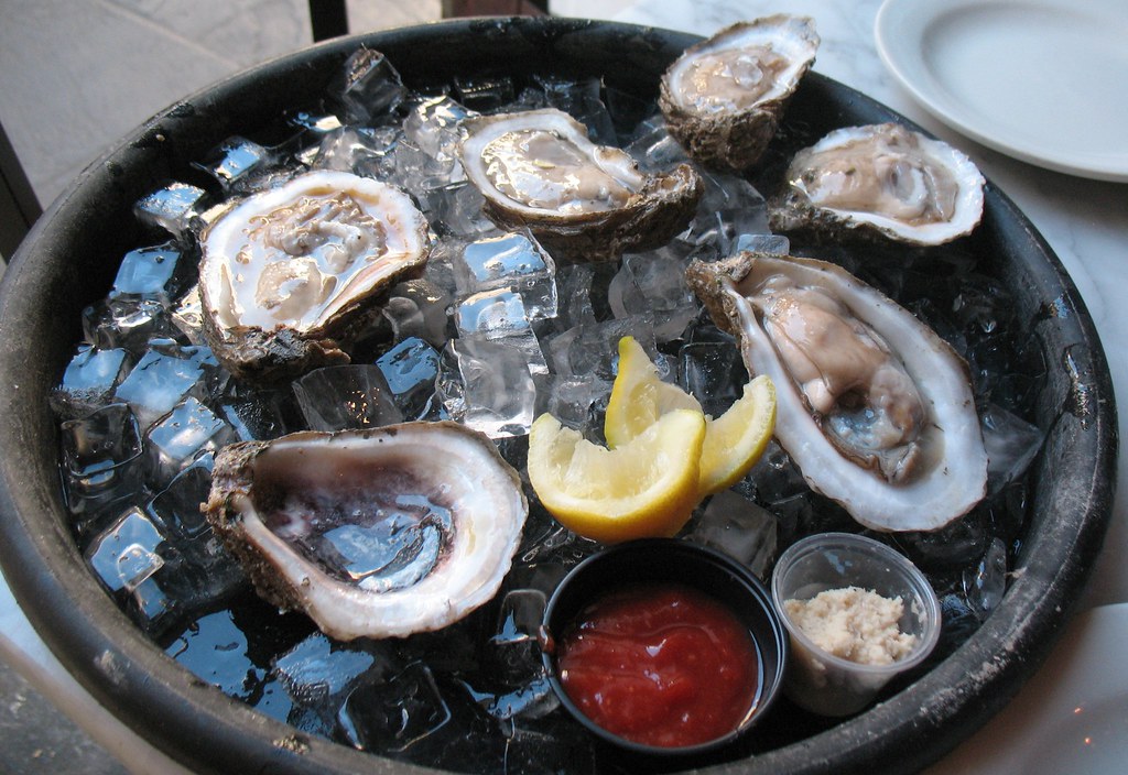 fresh oysters! Royal House oyster bar in French Quarter Monique
