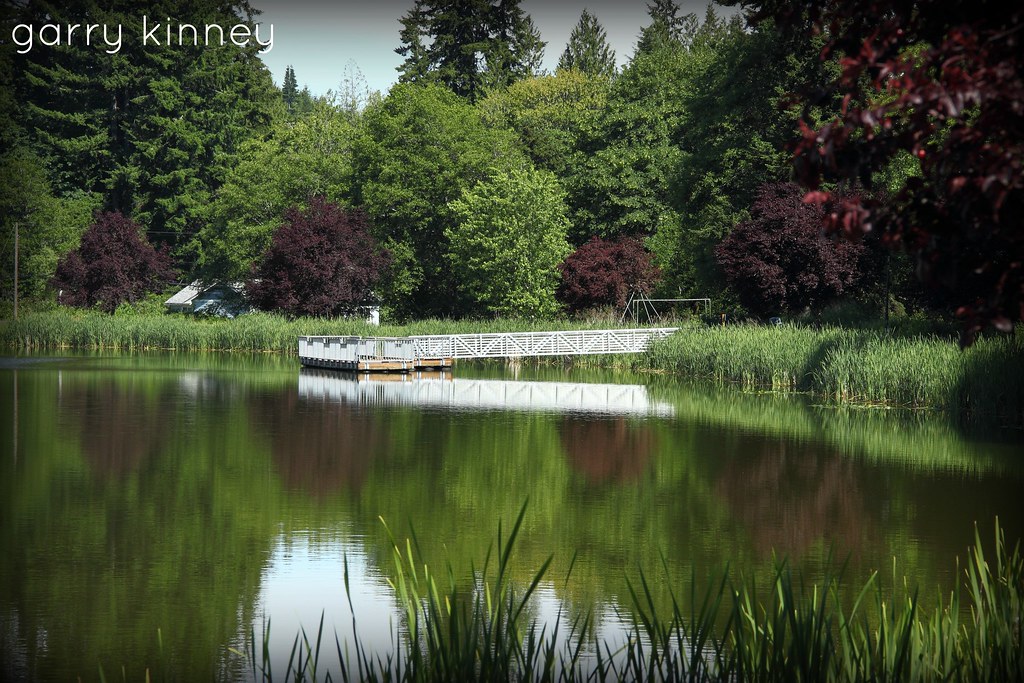 Lake Reflections the fishing dock at Vernonia lake... Garry's lens