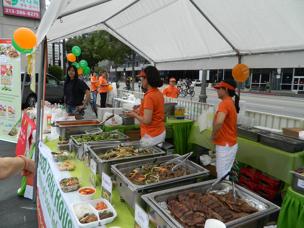 Korean barbecue, CicLAvia At the Koreatown hub of CicLAvia… Flickr