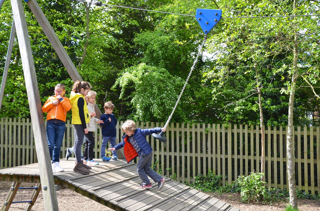 Zipline In Holland Park's Adventure Playground. The kids w… Flickr