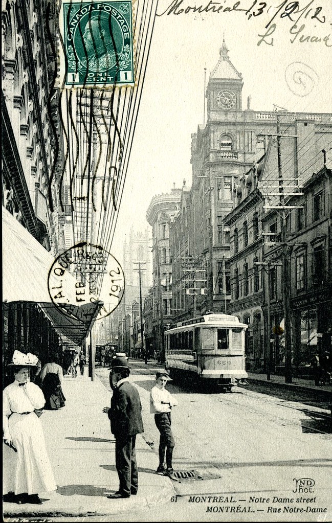 61 MONTREAL. Notre Dame street. Rue NotreDame Postcard… Flickr