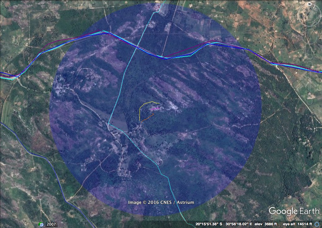 16 Great Zimbabwe 2.5K Google Earth area & distance visual… Flickr