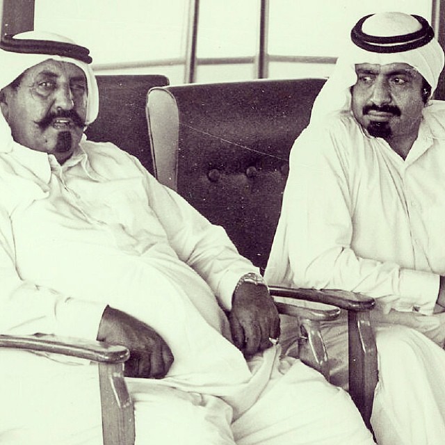 سمو الشيخ/ خليفة بن حمد آل ثاني + الوجيه/ علي بن عبدالله ا