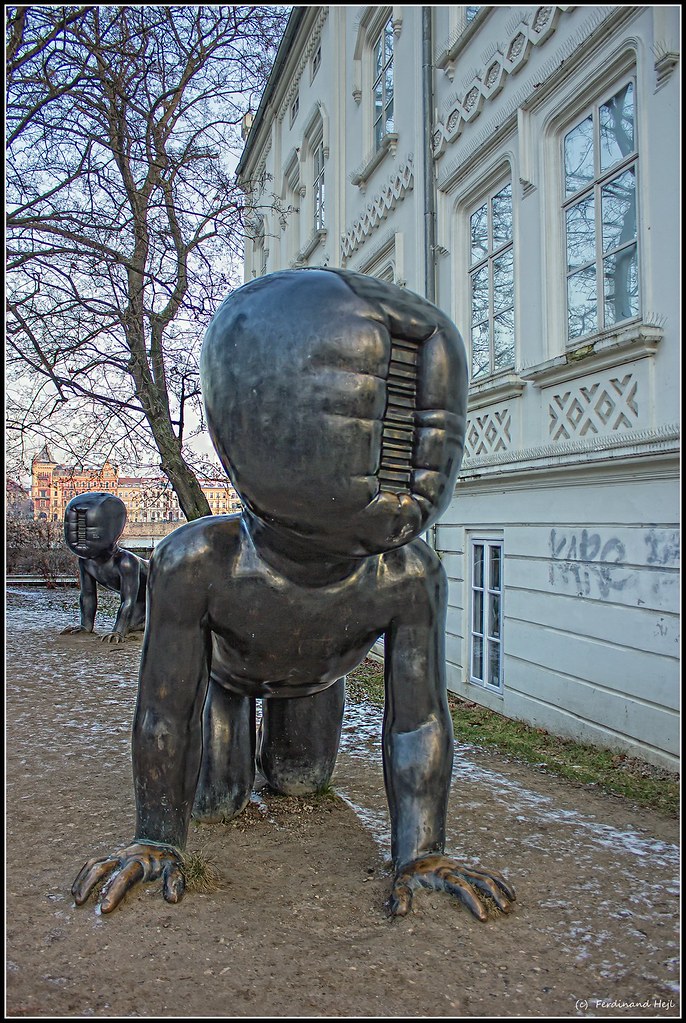 Large baby sculptures near Museum Kampa_Praha_Prague a photo on Flickriver