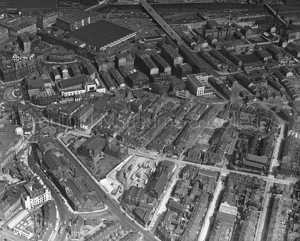 Bradford City Centre Aerial View © Bradford Museums Bradford