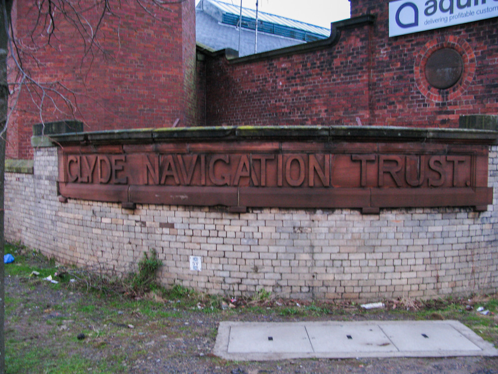 Clyde Navigation Trust Brick sign along Pacific Drive in G… Flickr