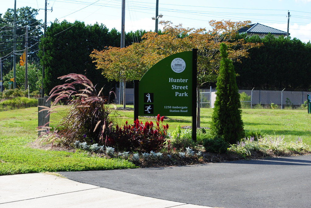 Hunter Street Park Entrance Sign TownofApex Flickr