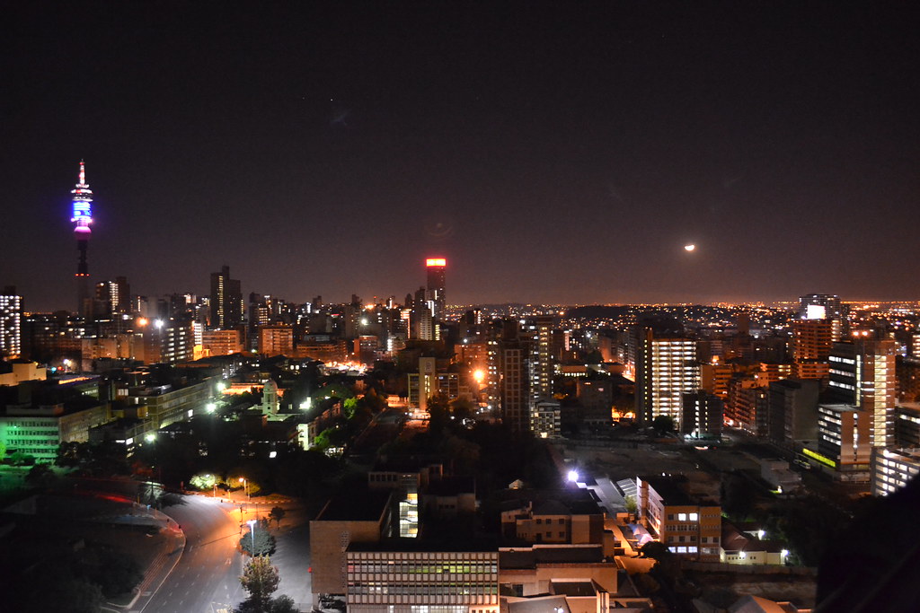 Johannesburg skyline at night Arthur Spring Flickr