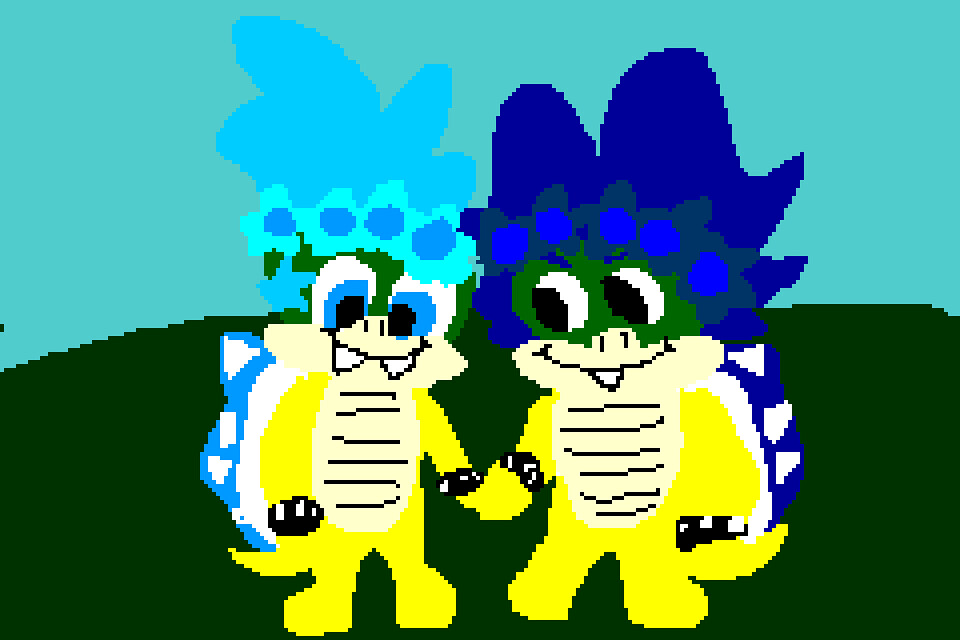 Larry and Ludwig PixelArt Flower Crowns Larry and Ludwig Brittany