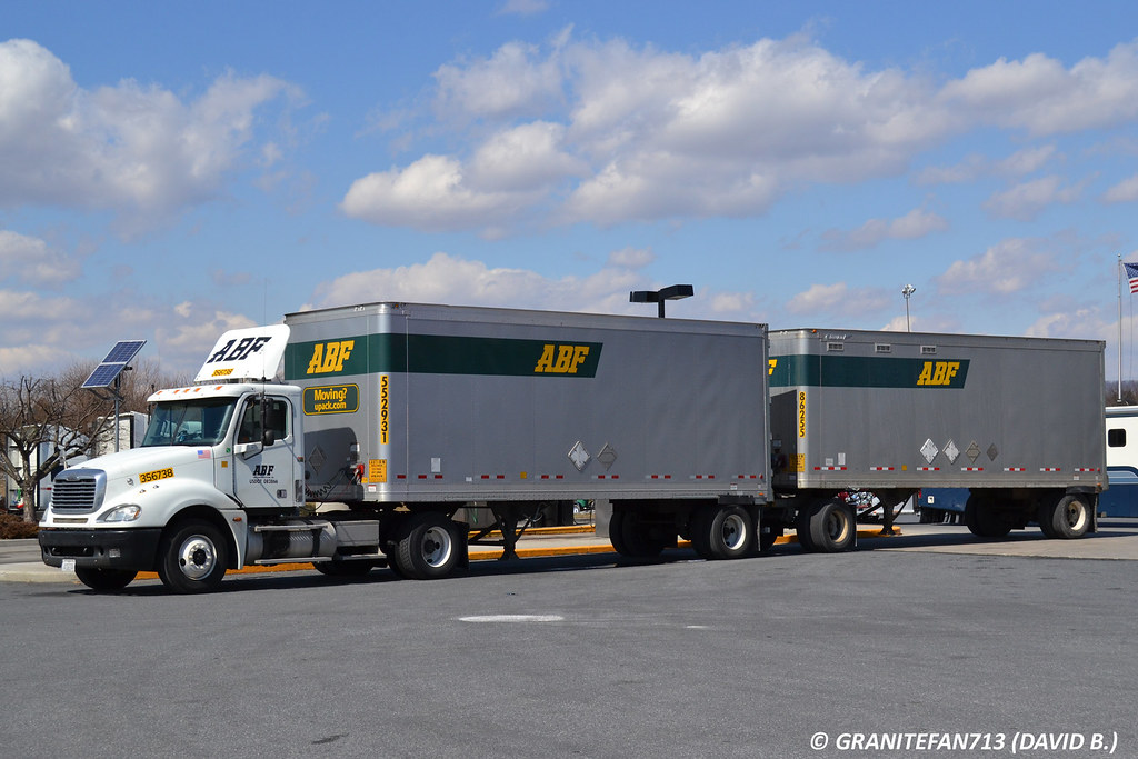 ABF Freight Freightliner Columbia with Doubles a photo on Flickriver