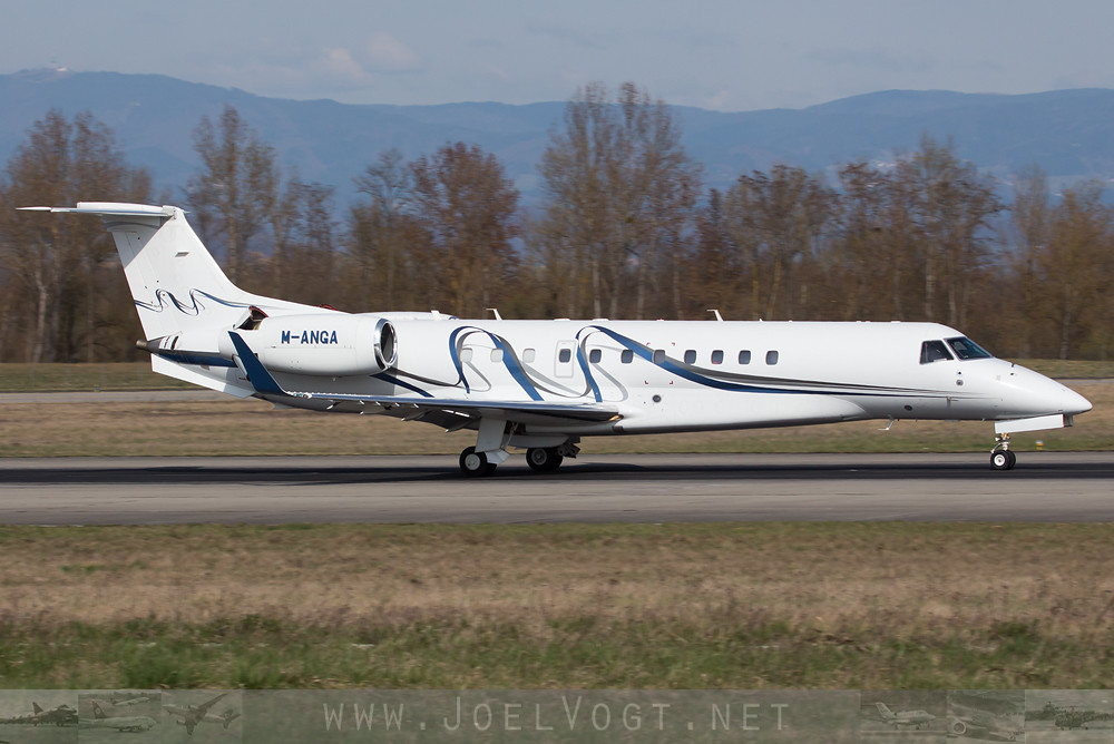 MANGA Embraer EMB135BJ Legacy arriving at BaselMulhouse… Flickr