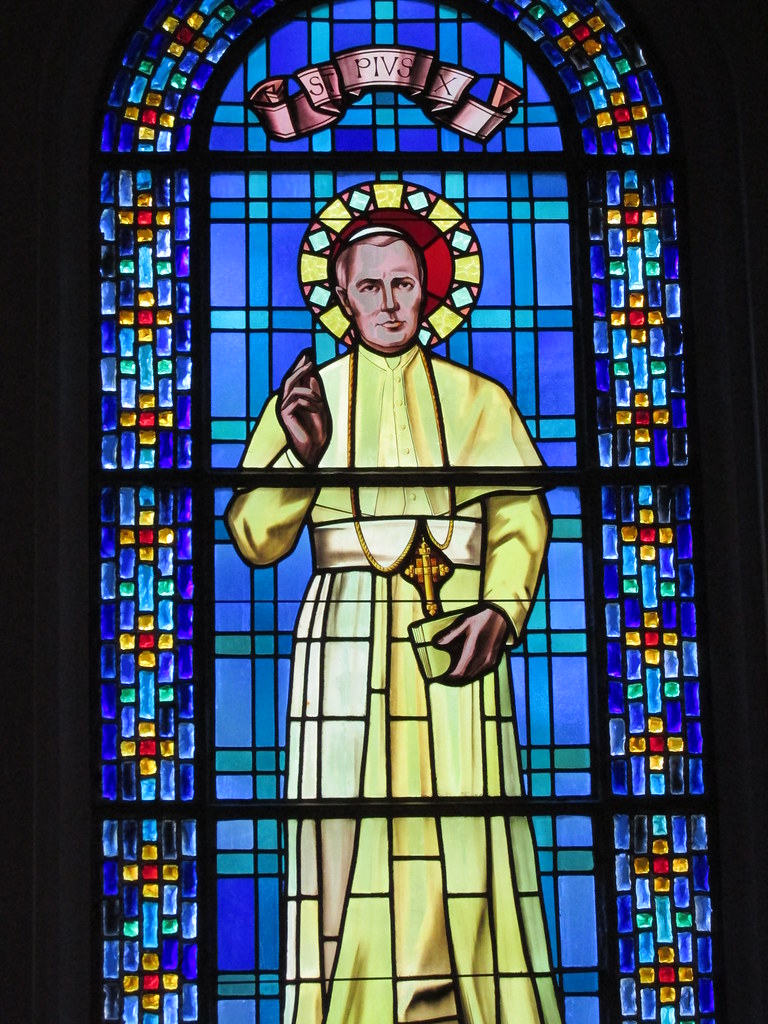 St. Martin Catholic Church Emery, SD Stained glass of Po… Flickr
