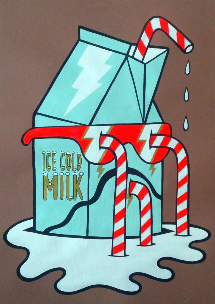 Ice Cold Milk Hand painted A2 piece for the ICY CAPS Group… Flickr