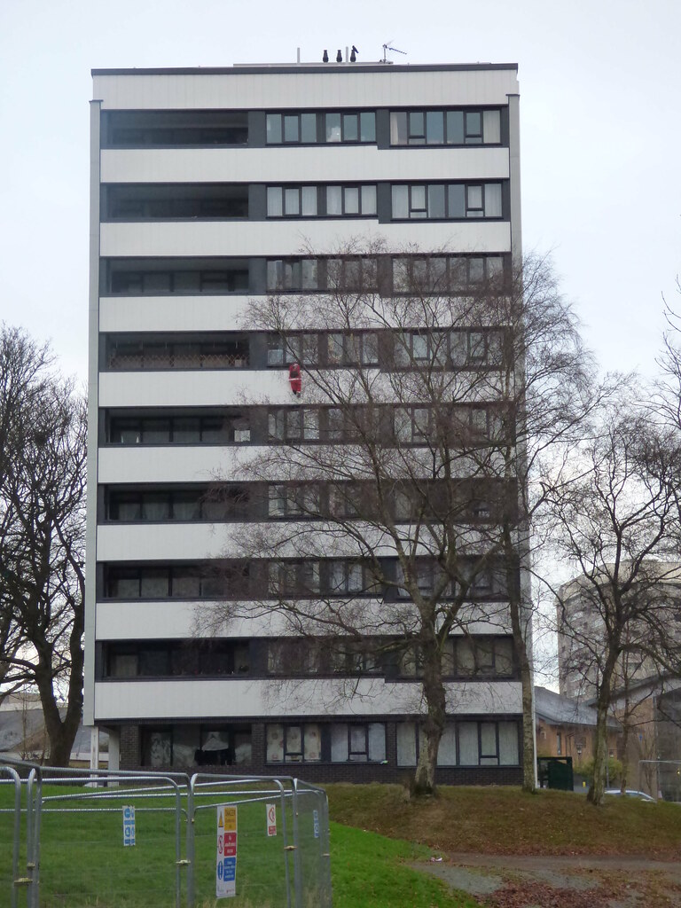 Avery House Huntly Road, Ladywood hanging Santa Flickr