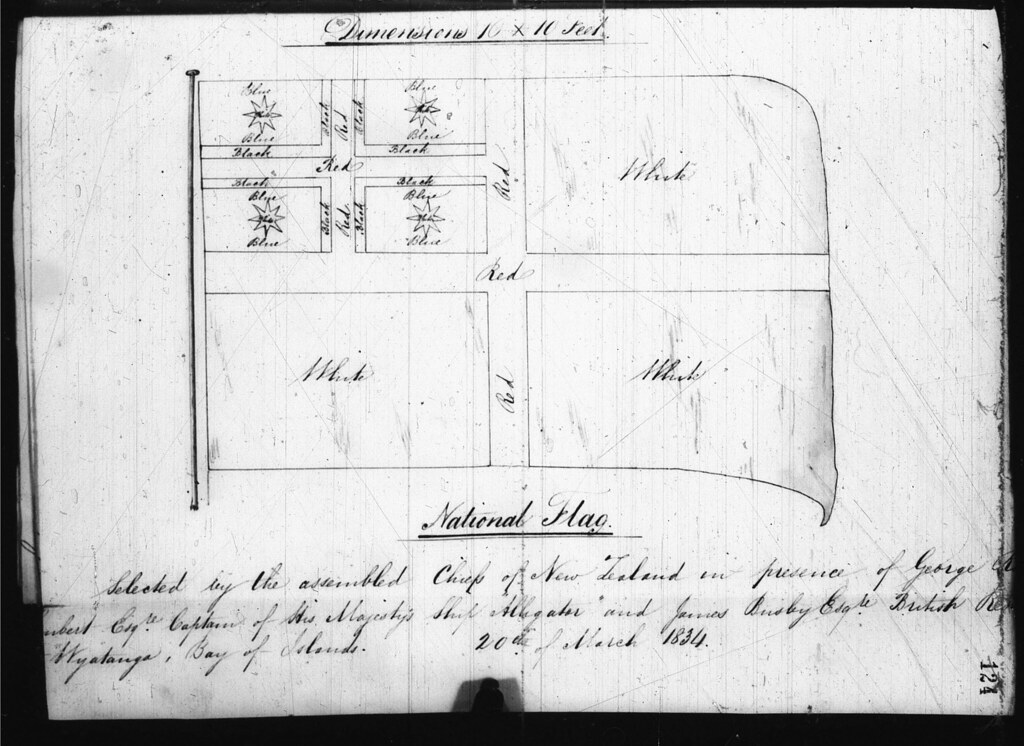 Te Kara The United Tribes Flag, 1834 In 1830, the Hokian… Flickr