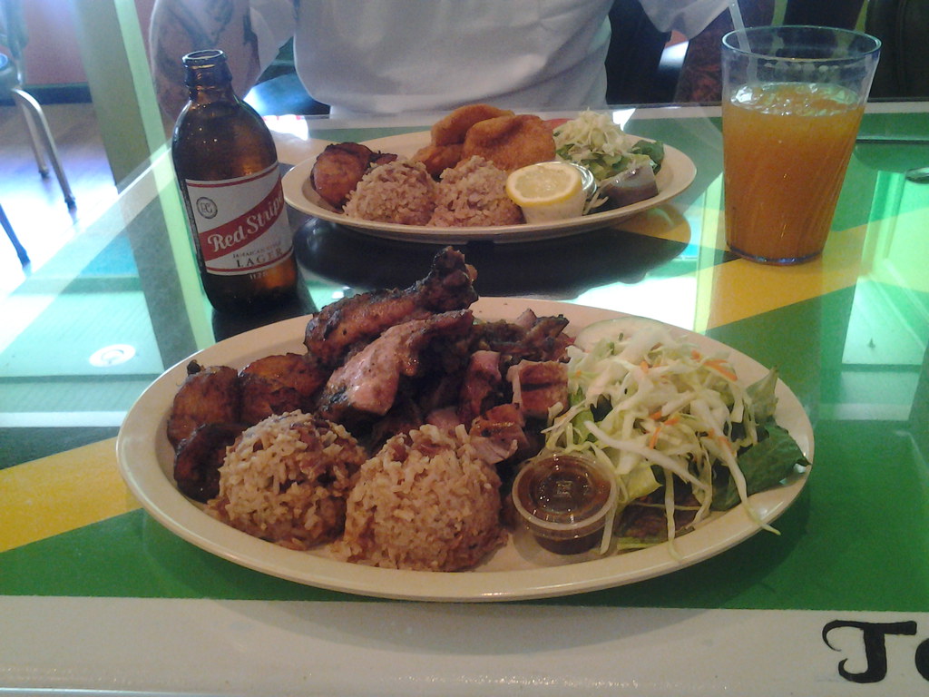 catfish jerk chickin and pork THEDOPEFLOCK Flickr