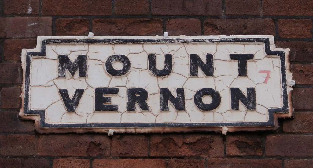 MOUNT VERNON road sign, Liverpool, England This is one of … Flickr