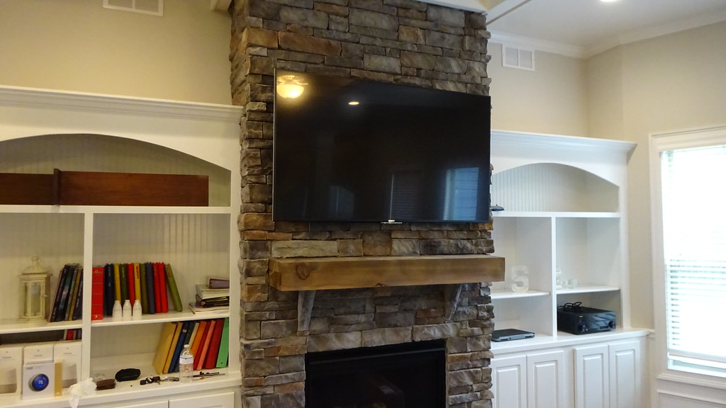 TV Installation on Stone Fireplace Greenville, SC Flickr
