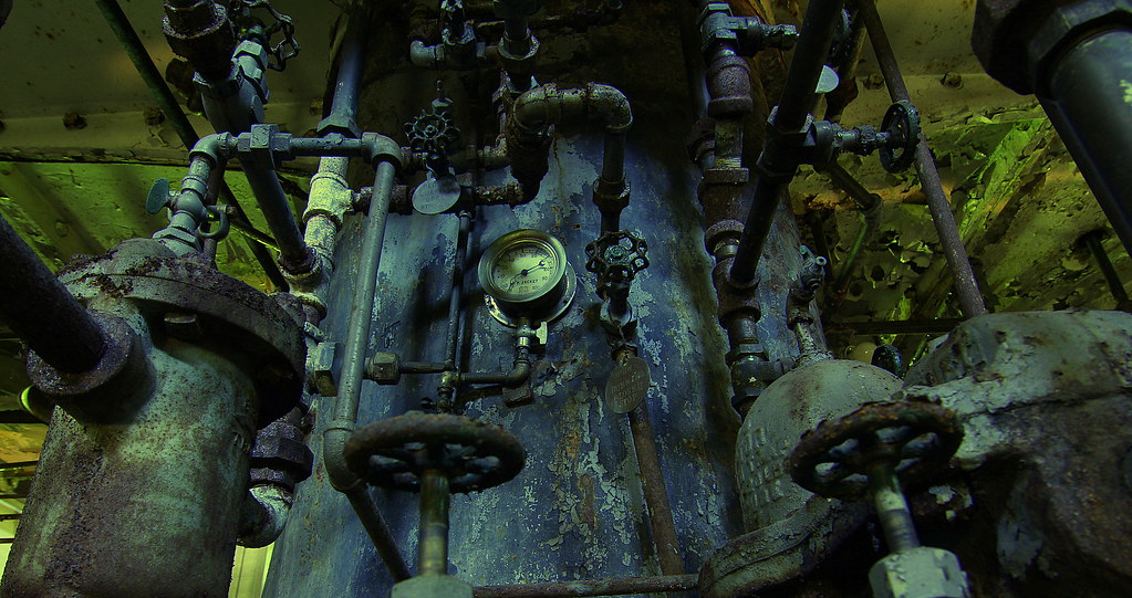 pipes and valves abandoned pump house hmb52 Flickr