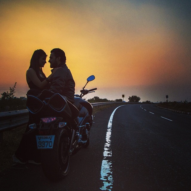 Pre Wedding Bike Couple Photoshoot