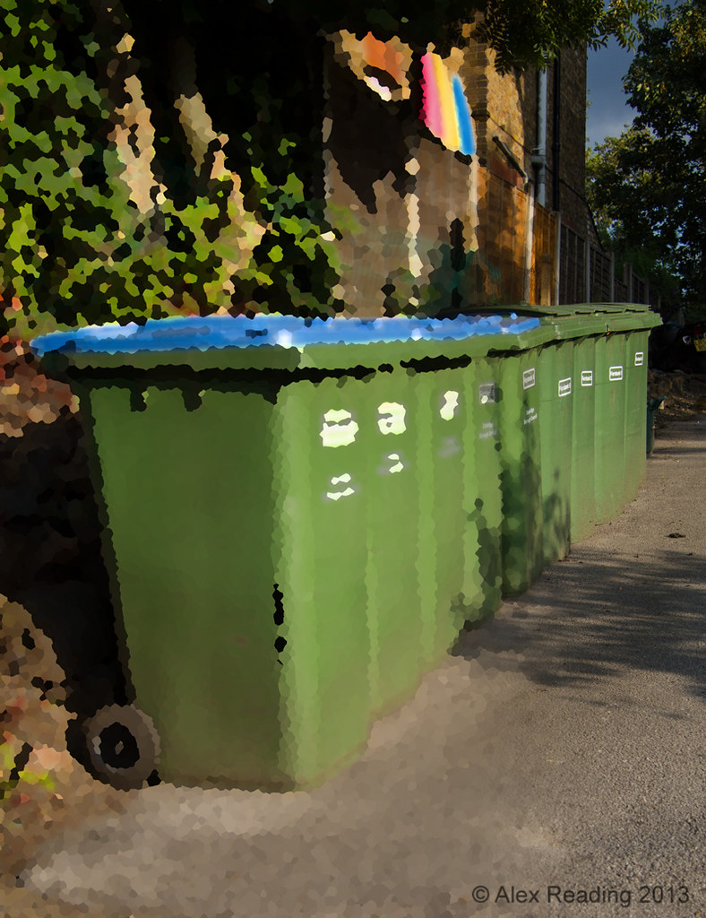 Rubbish bins paint effect AlexR! Flickr