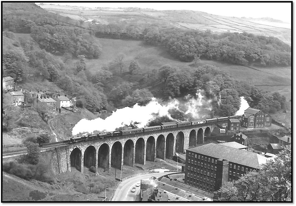 Double Header on Lydgate Viaduct Black Five 44949 and Stan… Flickr