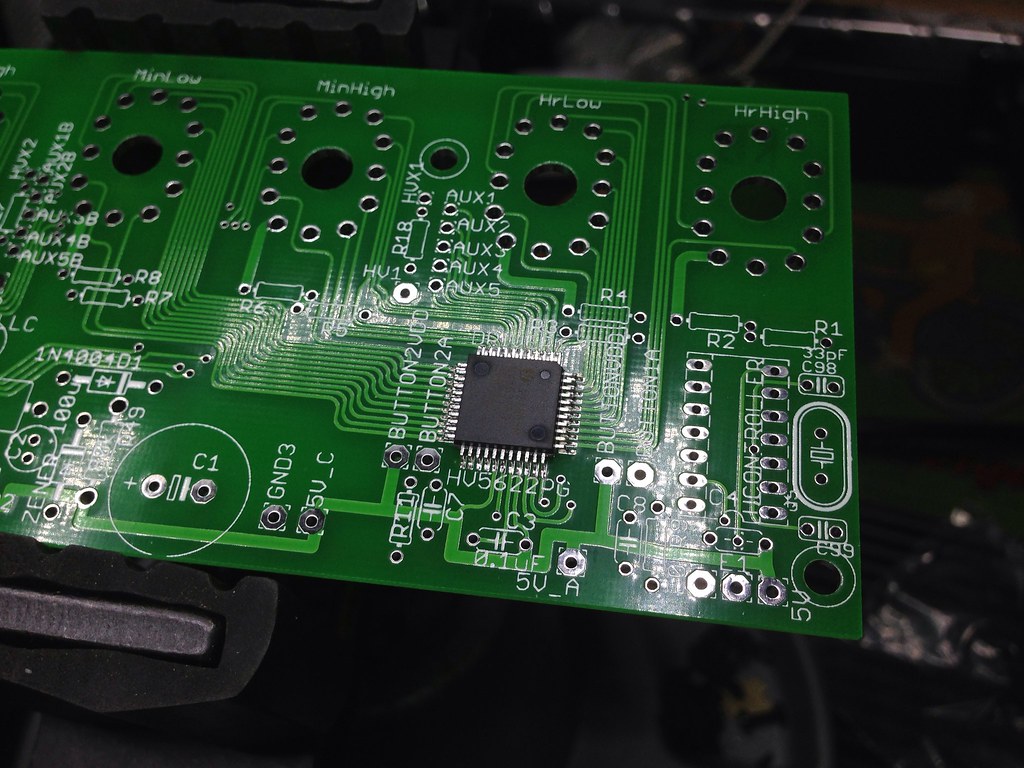 Nixie Tube Clock Assembly controller chip 1 is soldered Flickr