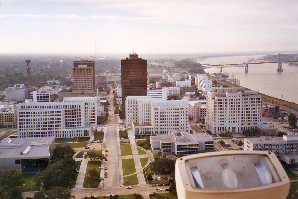 Downtown Baton Rouge, La. from Observation Deck of Louisiana Capitol