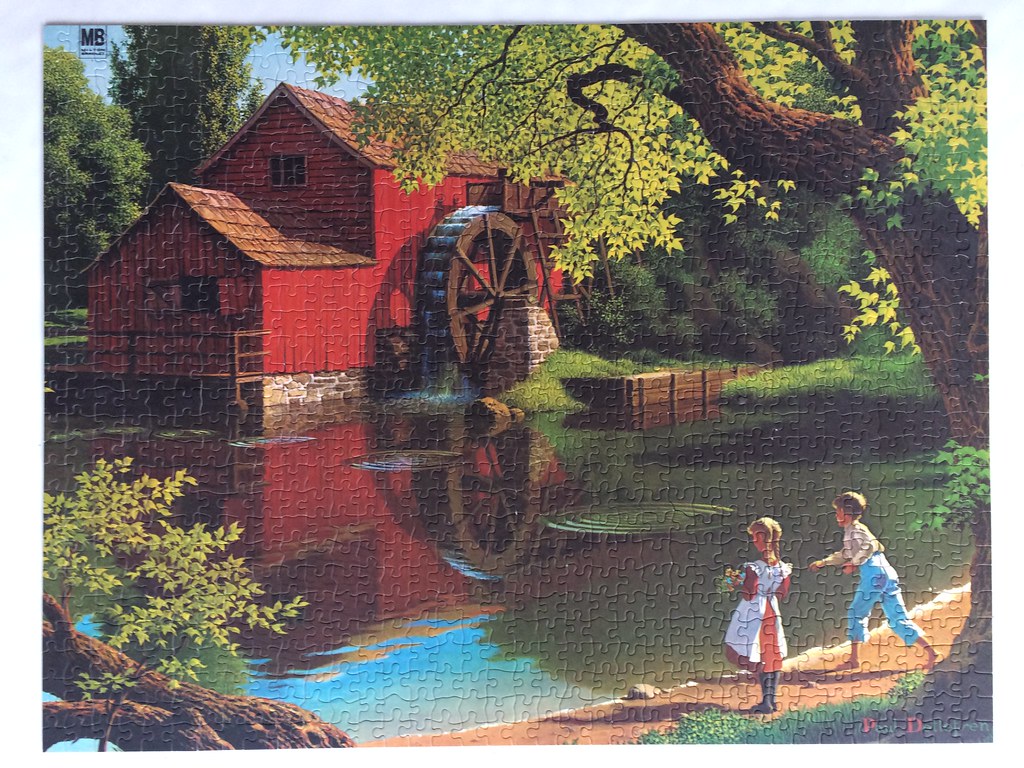 "Old Mill Stream" by Paul Detlefsen, 1000 pieces, MB Big B… Flickr