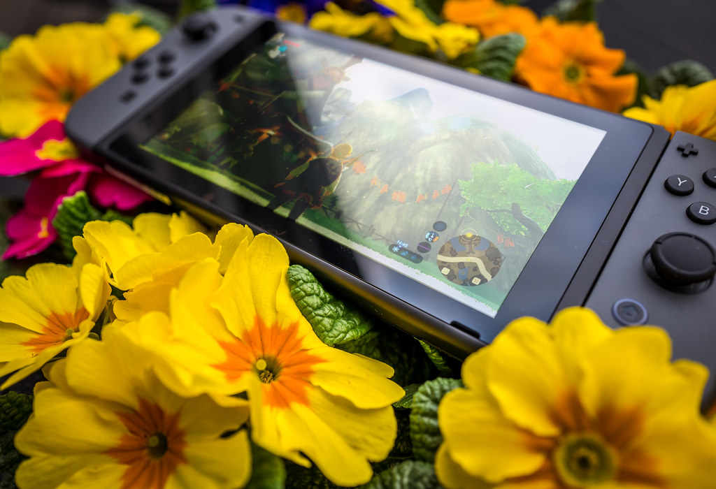 Nintendo Switch and flowers Sergiy Galyonkin Flickr
