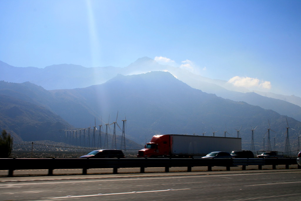 Windmill Farm near Cabazon Taken while moving on the freew… Flickr