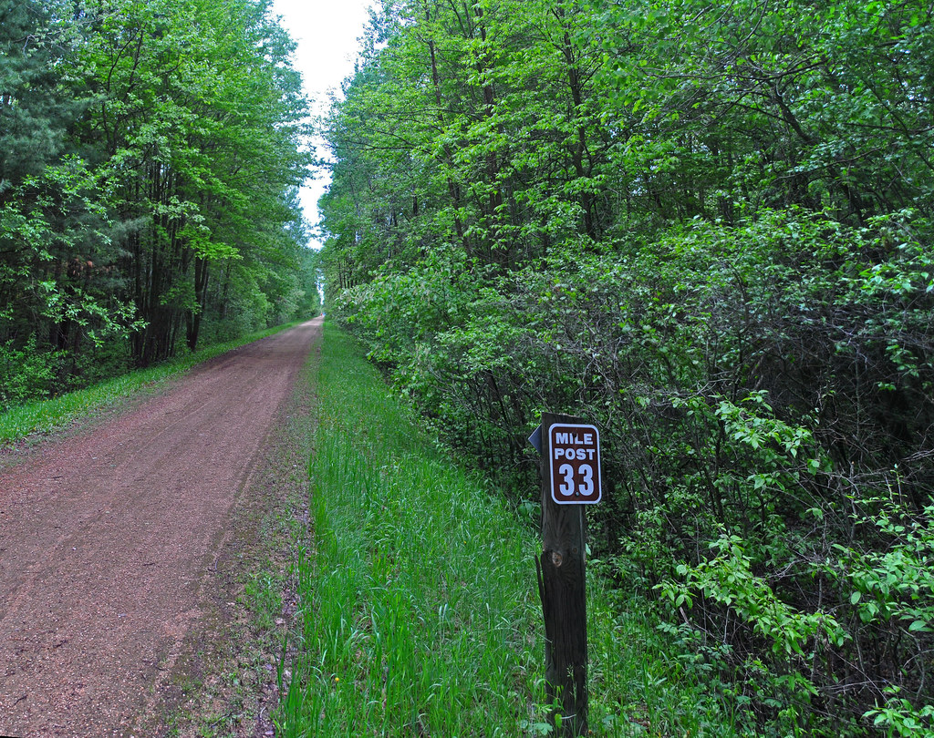 Mile Marker 33, Gandy Dancer State Trail Siren, WI Aaron Carlson