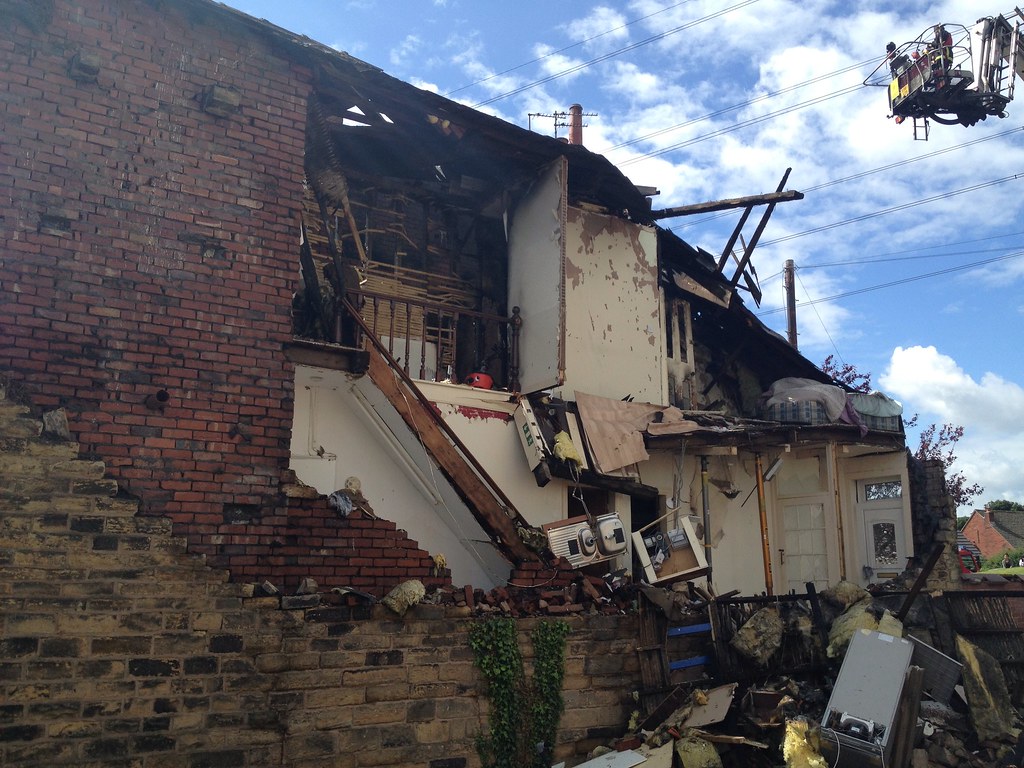 House explosion and fire War Office Road, Bamford, Rochda… Flickr