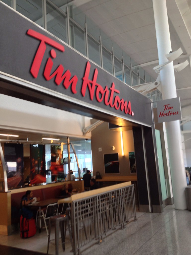 Tim Hortons Pearson Airport Toronto US Departures area. La… Flickr