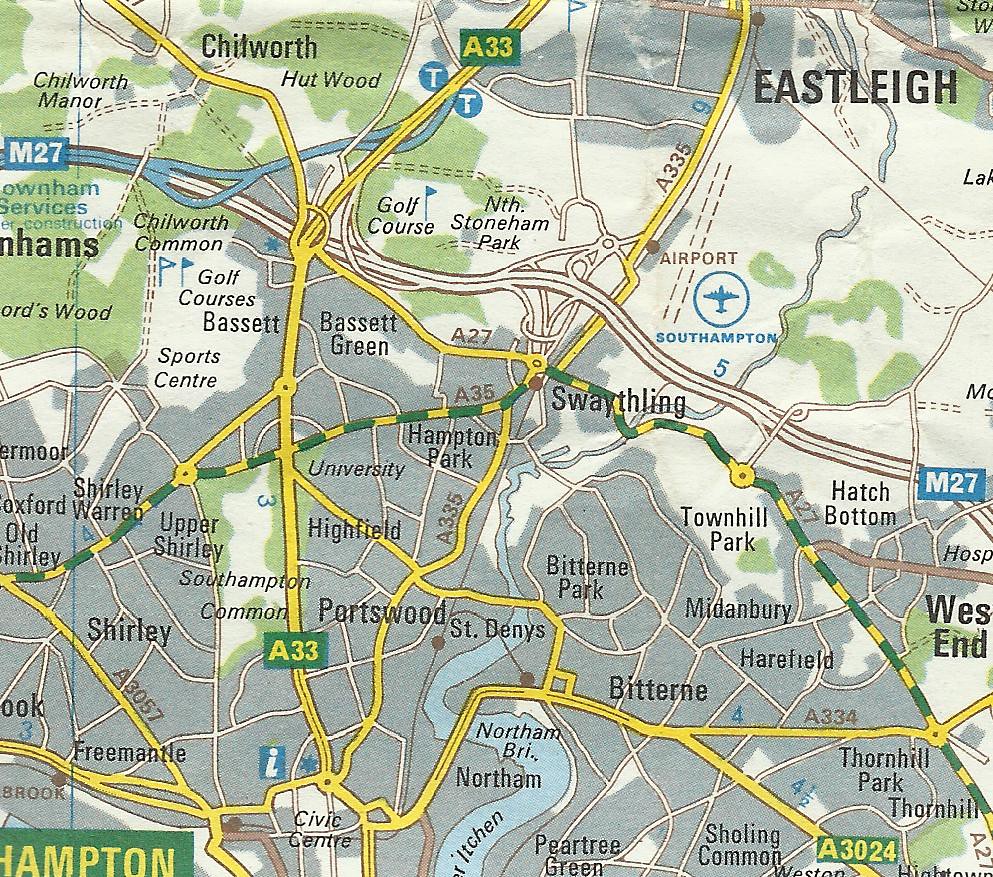 01106 M27 Junctions 5 and 6 This map scan gives a clear in… Flickr