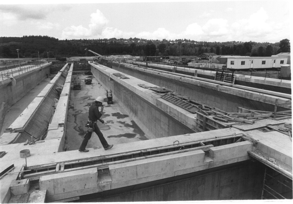 Construction of secondary aeration basins The biological a… Flickr